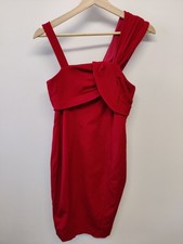COAST UK 10 RED DRESS PENCIL SLEEVELESS FORMAL OCCASION WEDDING WOMENS EVENING