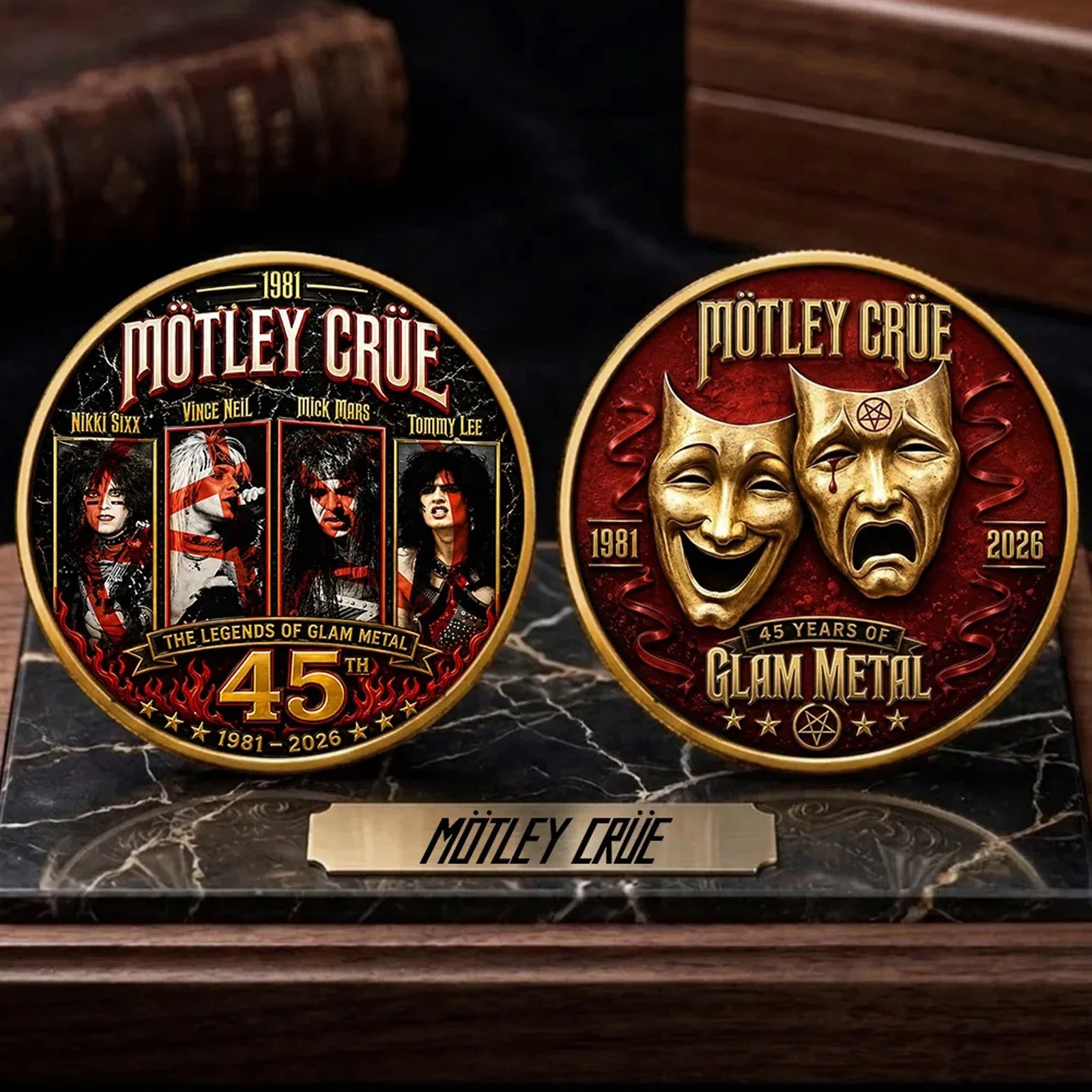 Mötley Crüe 45th Anniversary Commemorative Coin