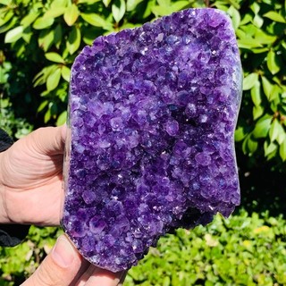 5.1LB Natural Amethyst Cluster Quartz Crystal Druzy Geode Stone Reiki Healing