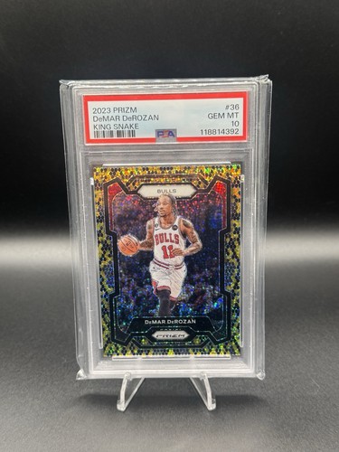 2023-24 Panini Prizm DeMar DeRozan #36 King Snake SSP PSA 10 GEM MINT POP 5