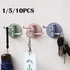 1/5/10PCS Suction Cup Hooks Waterproof Bathroom Robe Coat Towel Hanger Hook Punc