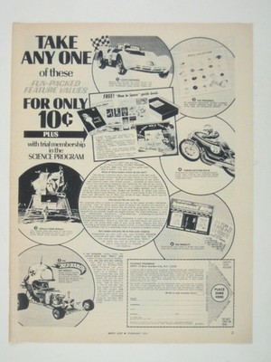 Model Ad Print Vintage 1971 Science Lunar Module