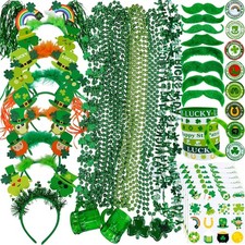 58 Pcs Bulk St. Patrick's Day Novelty Jewelry Assortment St. Pat's Party Favo...