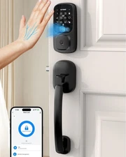 NUTOMO Palm Vein Smart Lock WiFi Keypad Deadbolt Alexa Auto-Lock Black - NIB
