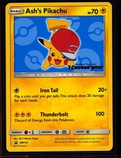 Ash's Pikachu - SM114 Promo Sun & Moon Promo NM TCG Pokemon Pikachu 0425#39 on eBay