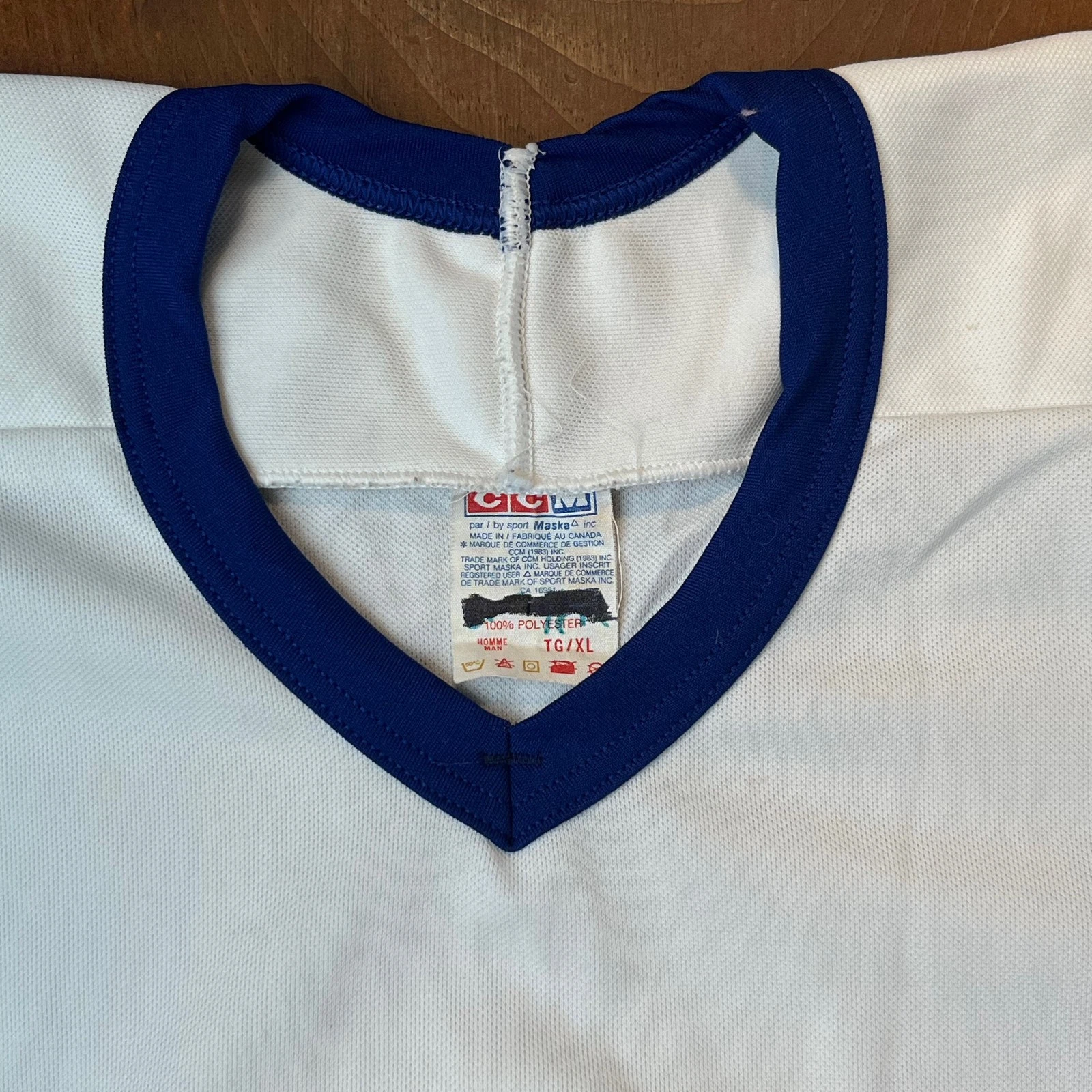 Vintage 90s Toronto  BLANK Hockey Jersey