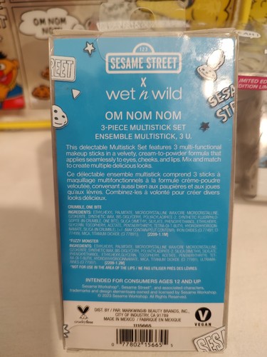 Wet n Wild Sesame Street Case Brush Bag Sponge Mirror Curler Multistick Set of 7 - Picture 6 of 20