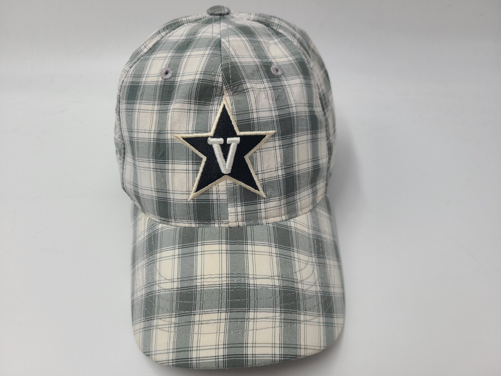 Vanderbilt Commodores Plaid Distressed Fitted NCAA Cap OSFA