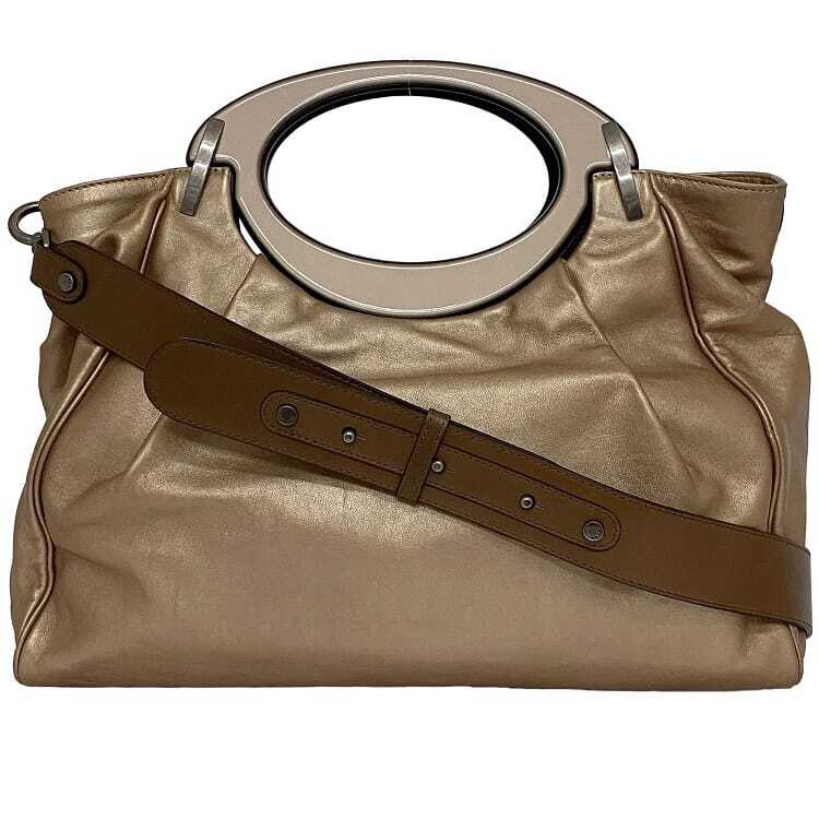 Marni 2way bag brown gold silver balloon good condition handbag