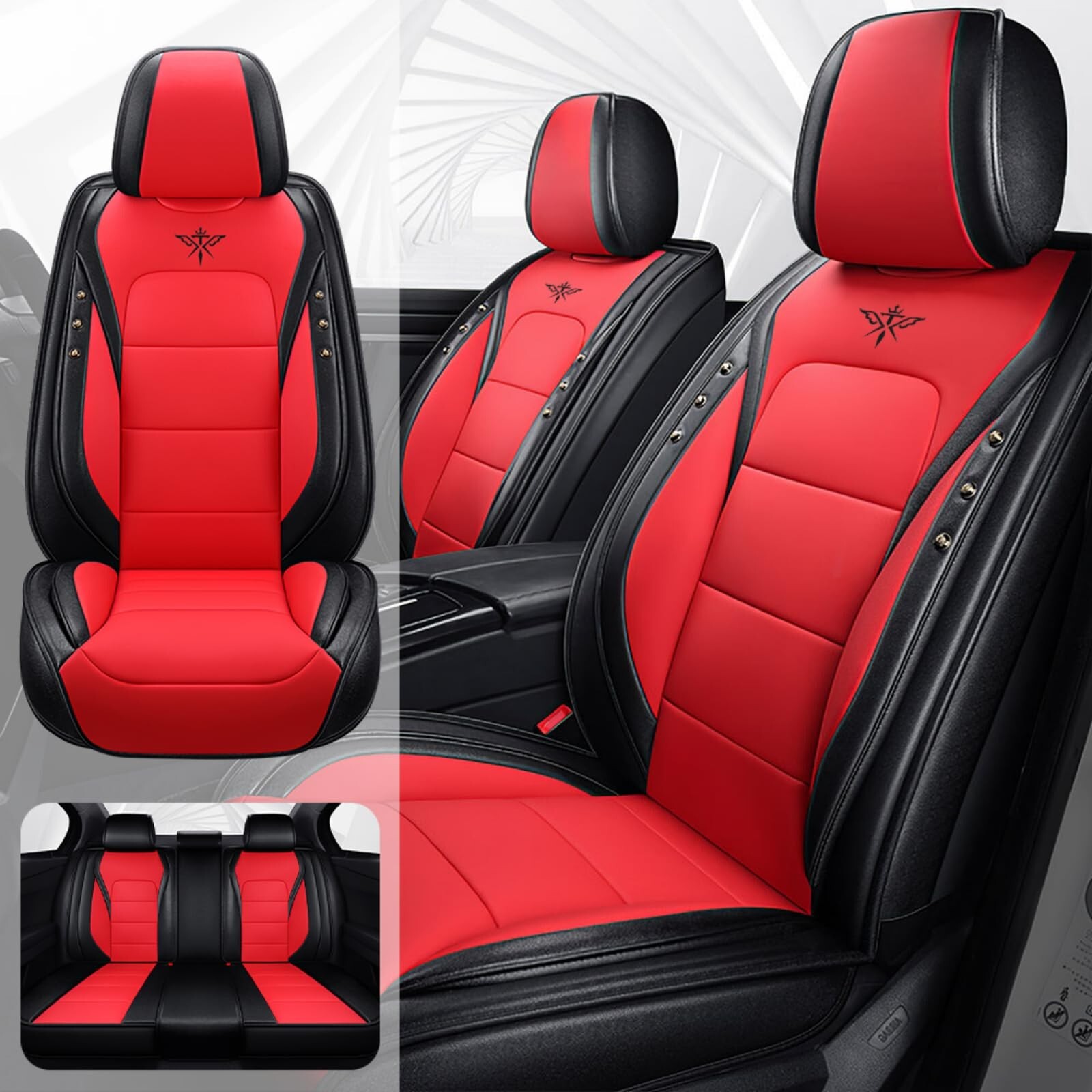 Custom Fit Leather Seat Covers for Chevy Camaro 2000-2024 Full Set