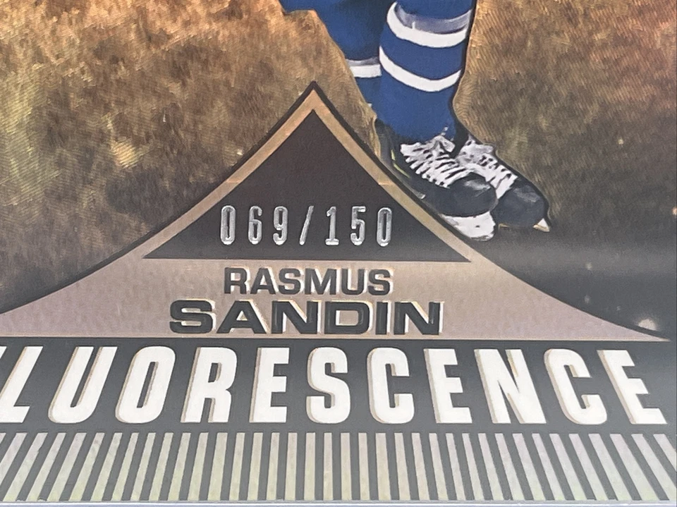 Toronto Maple Leafs - Rasmus Sandin - 19/20 UD Series 2 - Fluorescense - #69/150 - Image 2 of 3