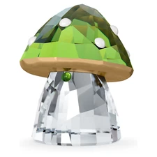 Swarovski Holiday Cheers Green Mushroom Crystal #5627098 New in Box 1.5 inches