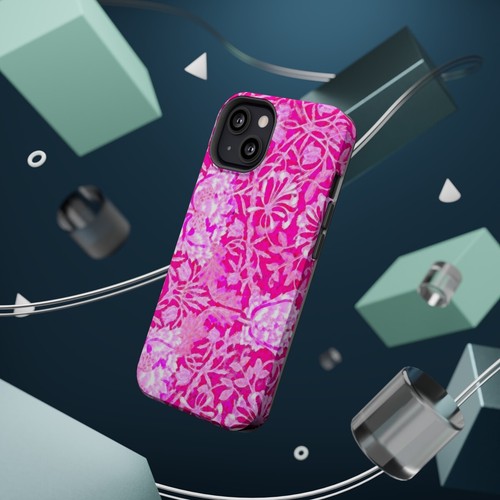 Magsafe Phone Case for iPhones 13-14 Pink Floral Art - Picture 49 of 81