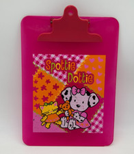 VTG Spottie Dottie Pink Clear Clipboard Sanrio Co. 2000