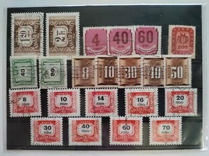1940's Hungary Revenue Stamps Collection,Used,NH,OG