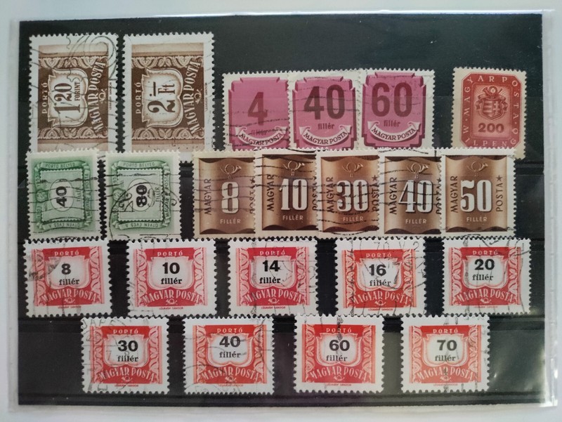 1940's Hungary Revenue Stamps Collection,Used,NH,OG
