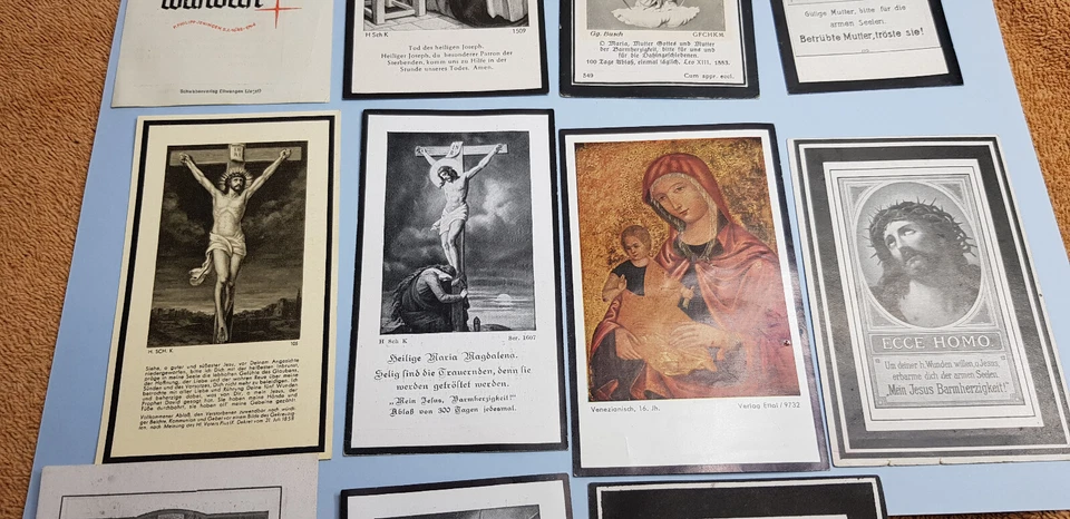 15 x Sterbebild,  Gedenkbild, Totenzettel, MIX ,   EßLEBEN b. SCHWEINFURT - Bild 4 von 4