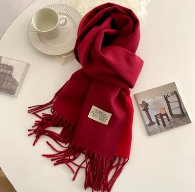Damen Winter  Lange, warm und weich einfarbiges 190*65 cm Schal