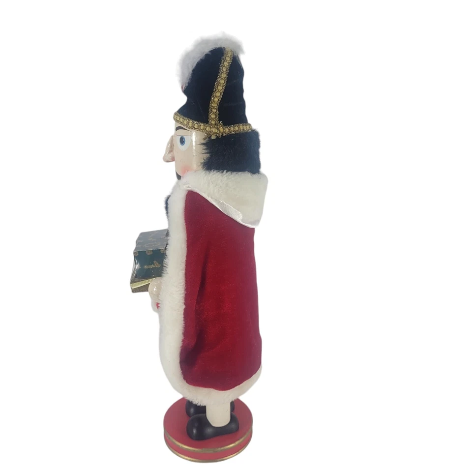 Figura Navidad Cascanueces Rey Príncipe Adviento Madera 15" Foto 3 de 4