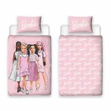 BARBIE Figures Reversible Duvet Cover Bedding Set SINGLE