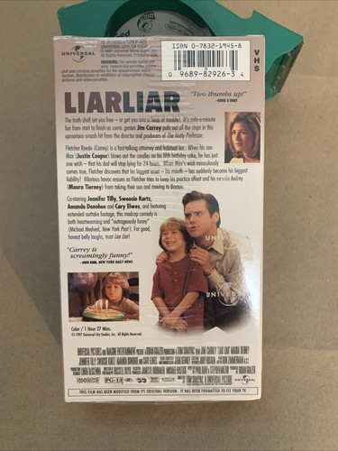 Liar Liar VHS 1997 Jim Carrey**Buy 2 Get 1 Free** - Picture 2 of 2