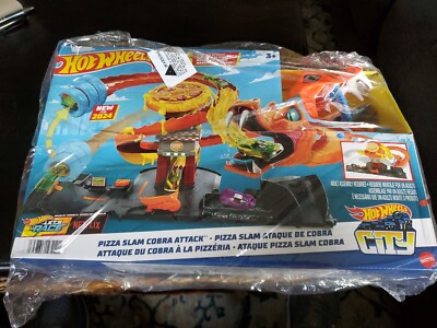 NIB & SEALED - Hot Wheels City Pizza Slam Cobra Attack Track - NEW