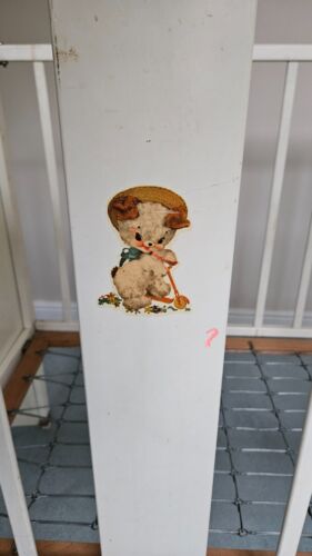 Vintage Early 1960's Drop Side Baby Cot In Original Used Condition - Picture 4 of 15