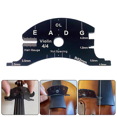 Cello BRIDGE Fretboard Shaping Tool Marker BOW RE-HAIR GAUG String Spacing