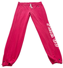 VTG. Y2K Victoria  s Secret Pink 86 Zip Legs Sweatpants Women's Large Drawstring