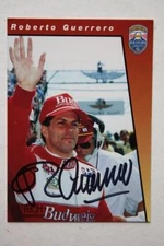 Indy 500 driver Roberto Guerrero signed autographed 1994 Hi-Tech card # 3 COOL--