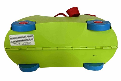 Trunki Suitcase Melissa & Doug Kids Ride On Wheeled Luggage Green w/ Blue Horns - Picture 6 of 8