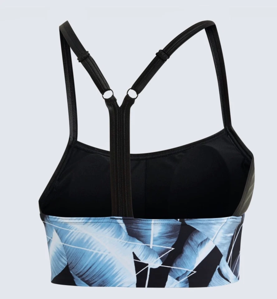 Top de natación bikini con correa ajustable azul brillante tinta técnica negra Adidas All Me para mujer XS M L Foto 2 de 4