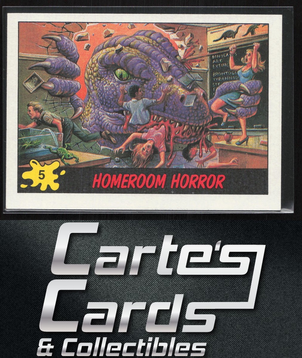 レア‼️90s TODDSCHORR ローブローアート　スペースエイリアン　宇宙 Homeroom Horror 1988 Topps Dinosaurs Attack! #5 | eBay