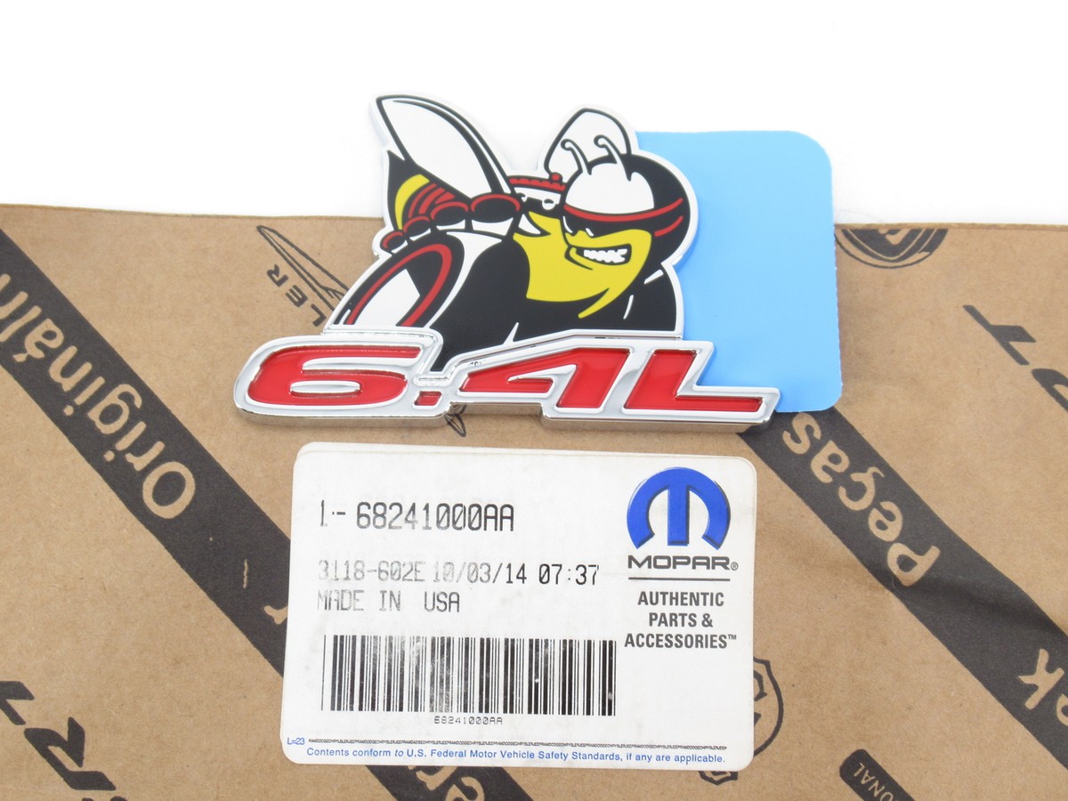 Genuine OEM Mopar Dodge 68241000AA 6.4L Scat Pack Fender Emblem