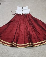 Indian Women/Girls ethnic Lehenga / Chania Choli waist 26 color red