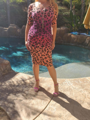 orange and pink tie dye dress Orange Tie Dye Gown