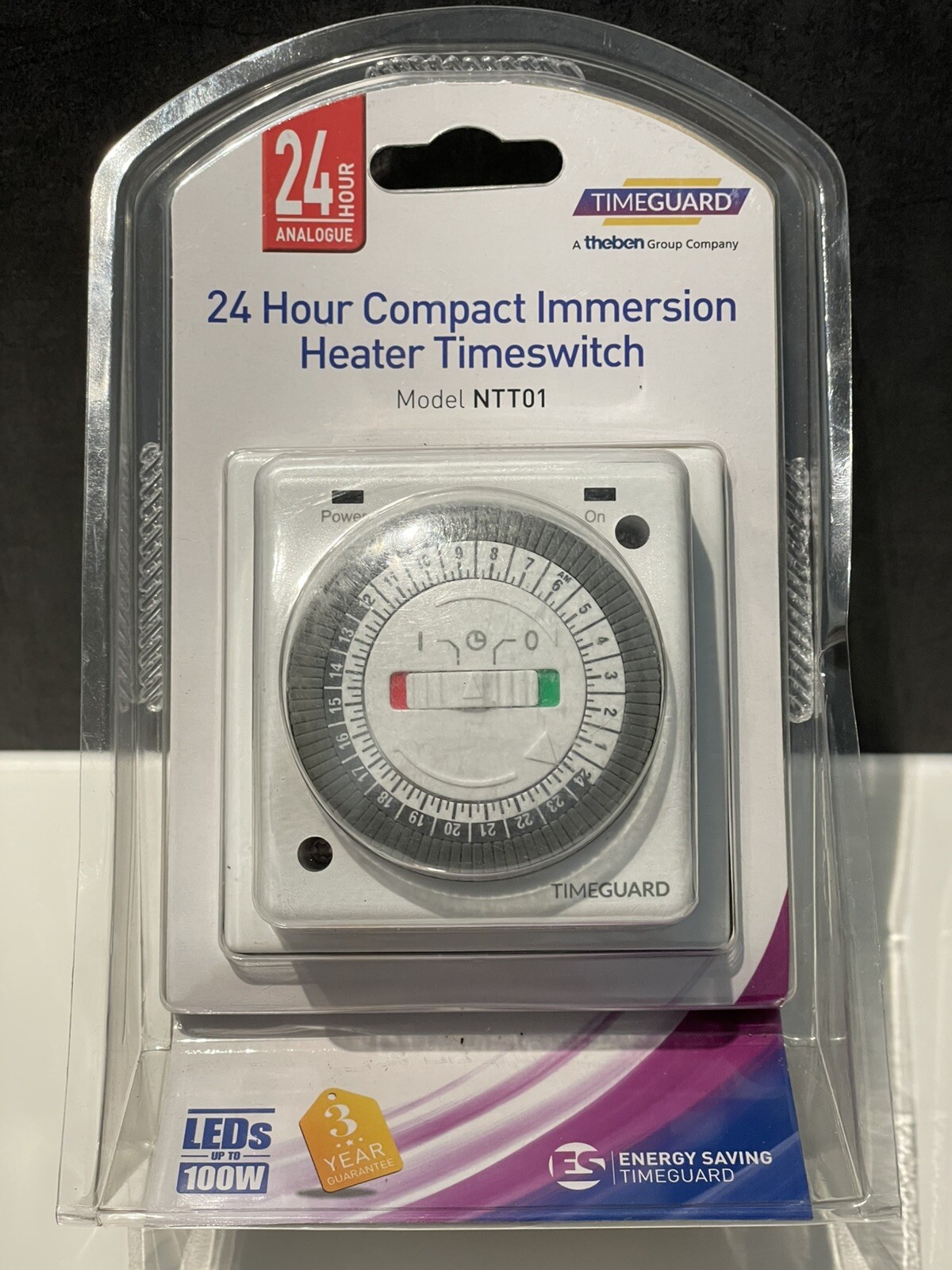 TIME GUARD 24 HOUR COMPACT IMMERSION HEATER TIMESWITCH NTT01