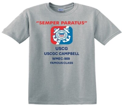 USCGC CAMPBELL  WMEC-909* FAMOUS CLASS *SHIRTS.USCG OFFICIALLY LICENSED