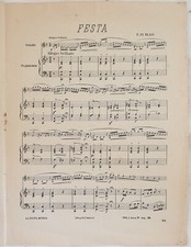 Sheet Music Party P. Di Blasi Early Twentieth Century Violin Piano
