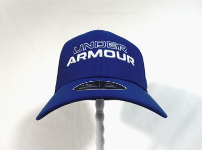 Under Armour Jordan Spieth Tour Blue Golf Fitted Hat Sz M/L NEW 1361545 400 RARE
