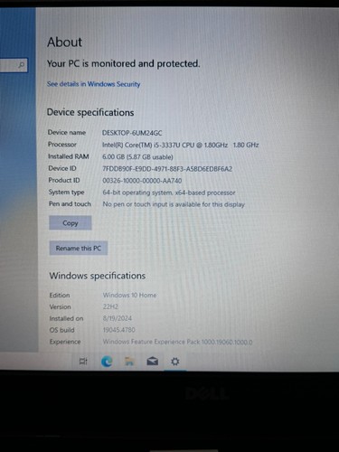 Dell Inspiron 15 3521 15.6" Intel Core i3-3217U 1.80GHz 6GB RAM 500GB HDD Win 10 - Picture 12 of 12