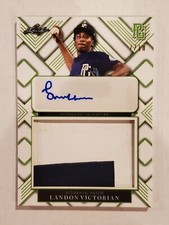 LANDON VICTORIAN 2023 Leaf Perfect Game Showcase EMERALD PATCH AUTO #'d 7/10 LSU