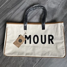 Santa Barbara Design Studio “AMOUR” Canvas Tote 120x11x6 In. NWT
