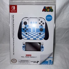 Controller Gear Nintendo Switch Skin & Screen Protector Set Super Mario