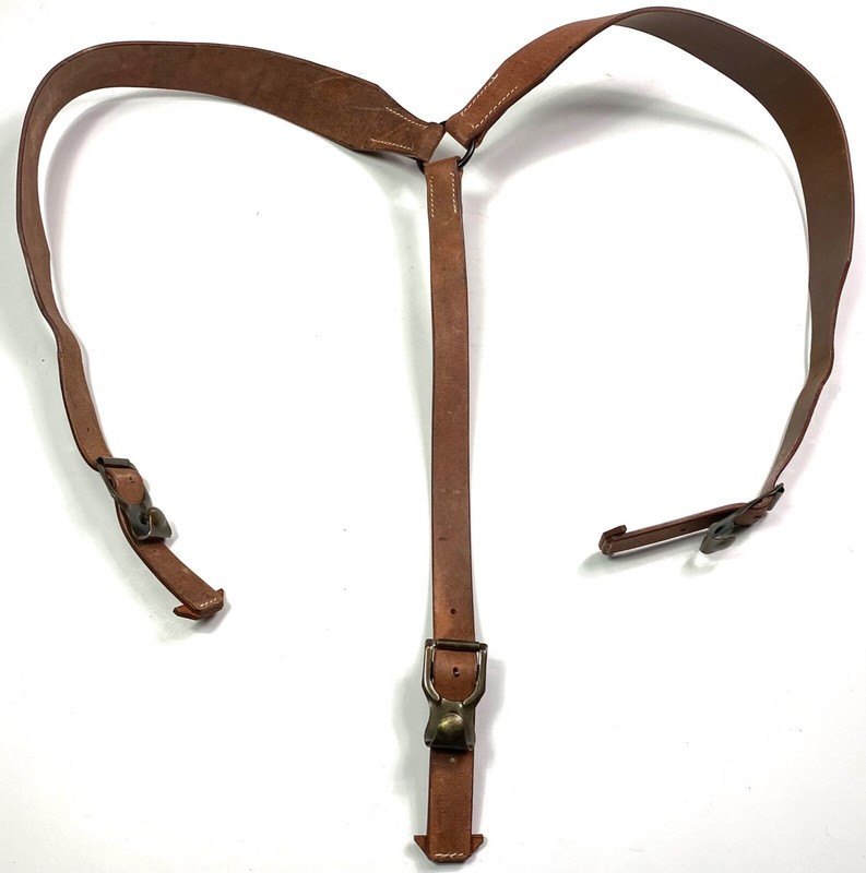 WWI GERMAN IMPERIAL ARMY M1907 LEATHER EQUIPMENT Y-STRAPS-ROUGHSIDE