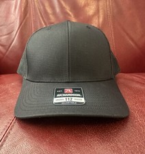 1 New Richardson 112 Classic Trucker Ballcap Baseball Cap Hat Adjustable BLACK