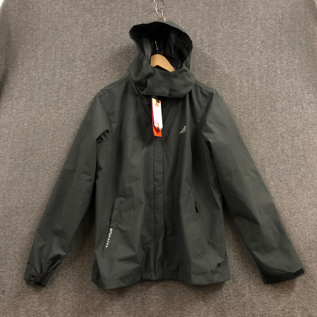 OTU Menu0026#039;s Lightweight Waterproof Hooded Rain Jacket Outdoor Raincoat  Shell NWT | eBay