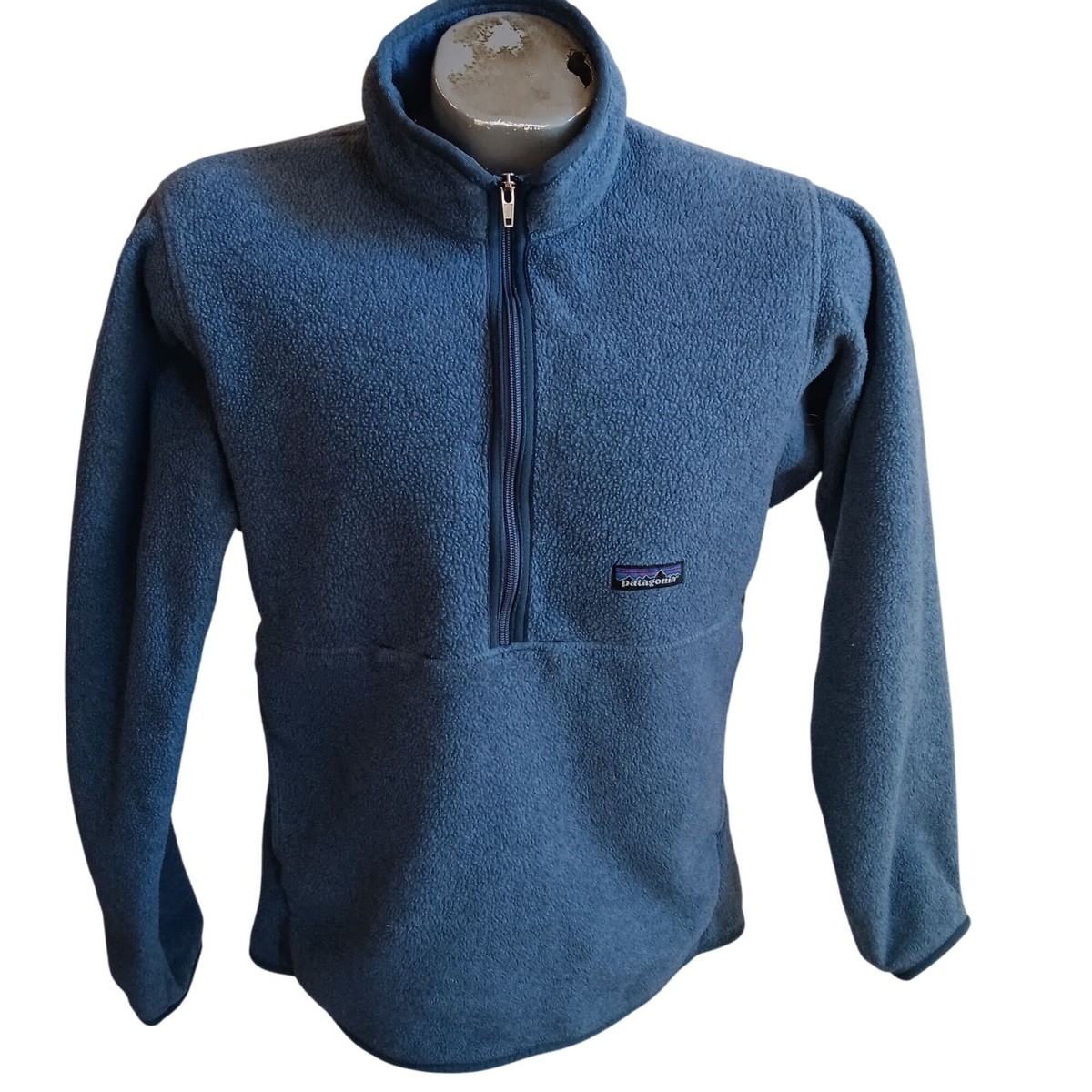 Vintage Patagonia Synchilla Blue Fleece Pullover Quarter-Zip Vintage Patagonia Synchilla Blue Fleece Pullover Quarter-Zip