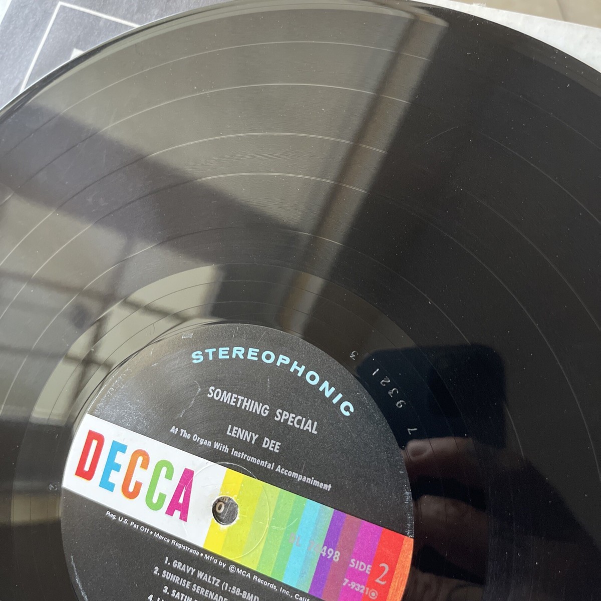  ep レコード Lenny Dee - Something Special - Decca Records - DL 74498 - Stereo