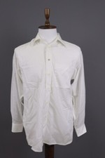 Christian Dior White Pur Cotton Long Sleeve Pocket Dress Shirt Size 40 / 15 3/4